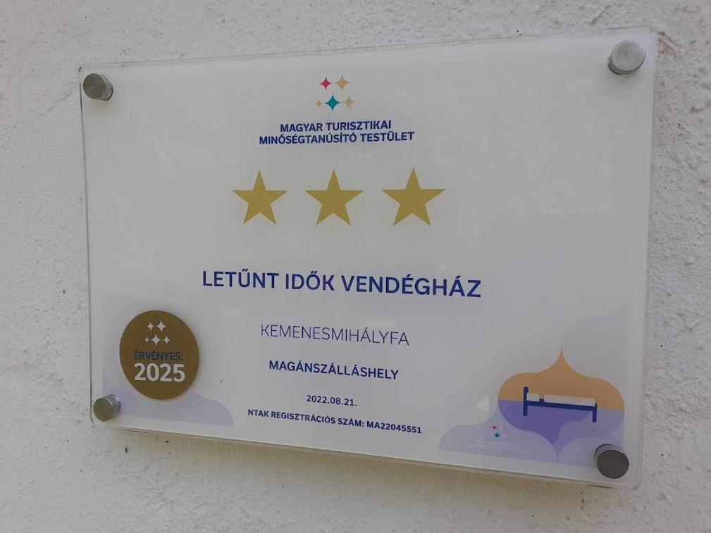 Letűnt Idők Vendégház Kemenesmihalyfa Extérieur photo